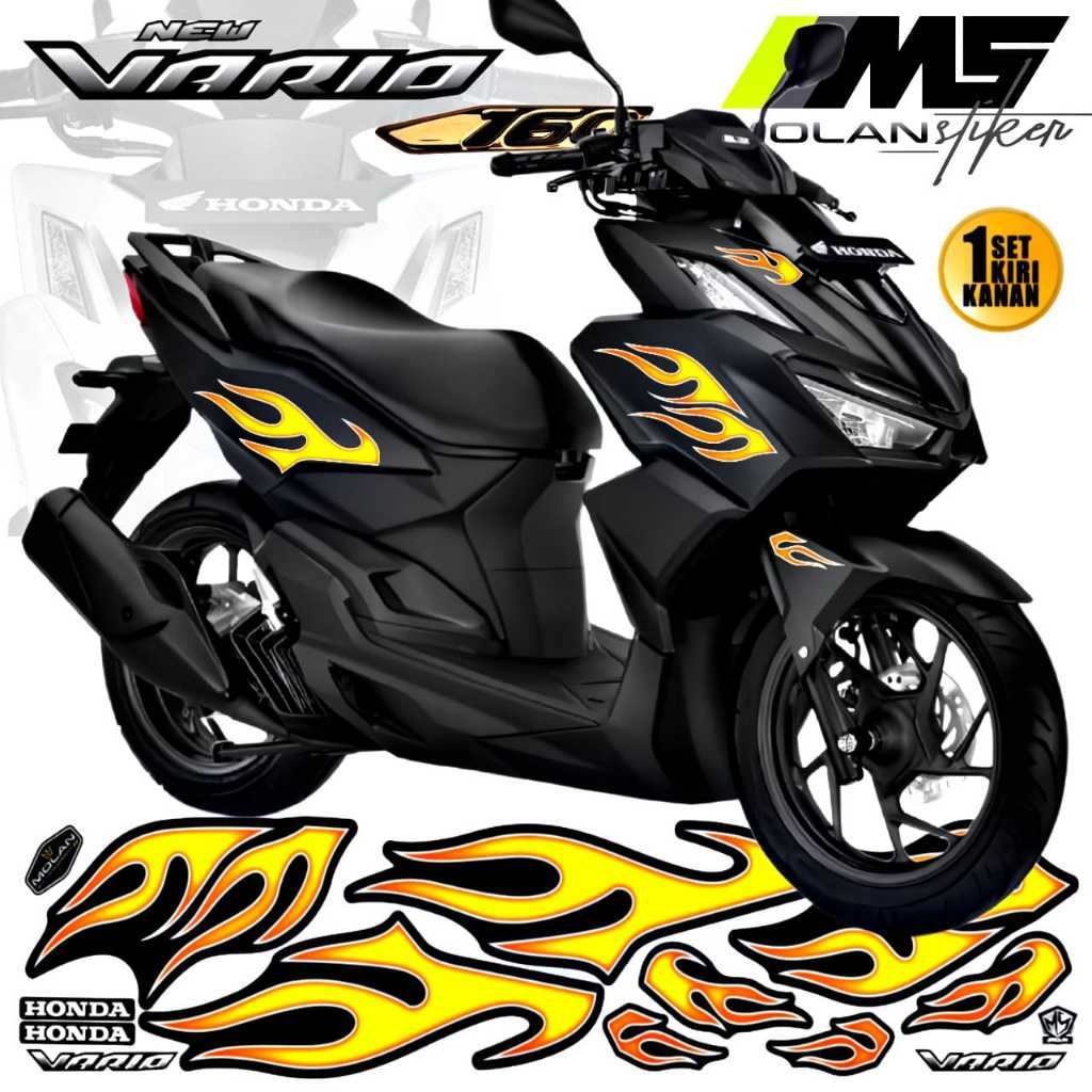Vario 160 Api Striping Decal - Semi Fullbody Sticker for Honda Vario ...