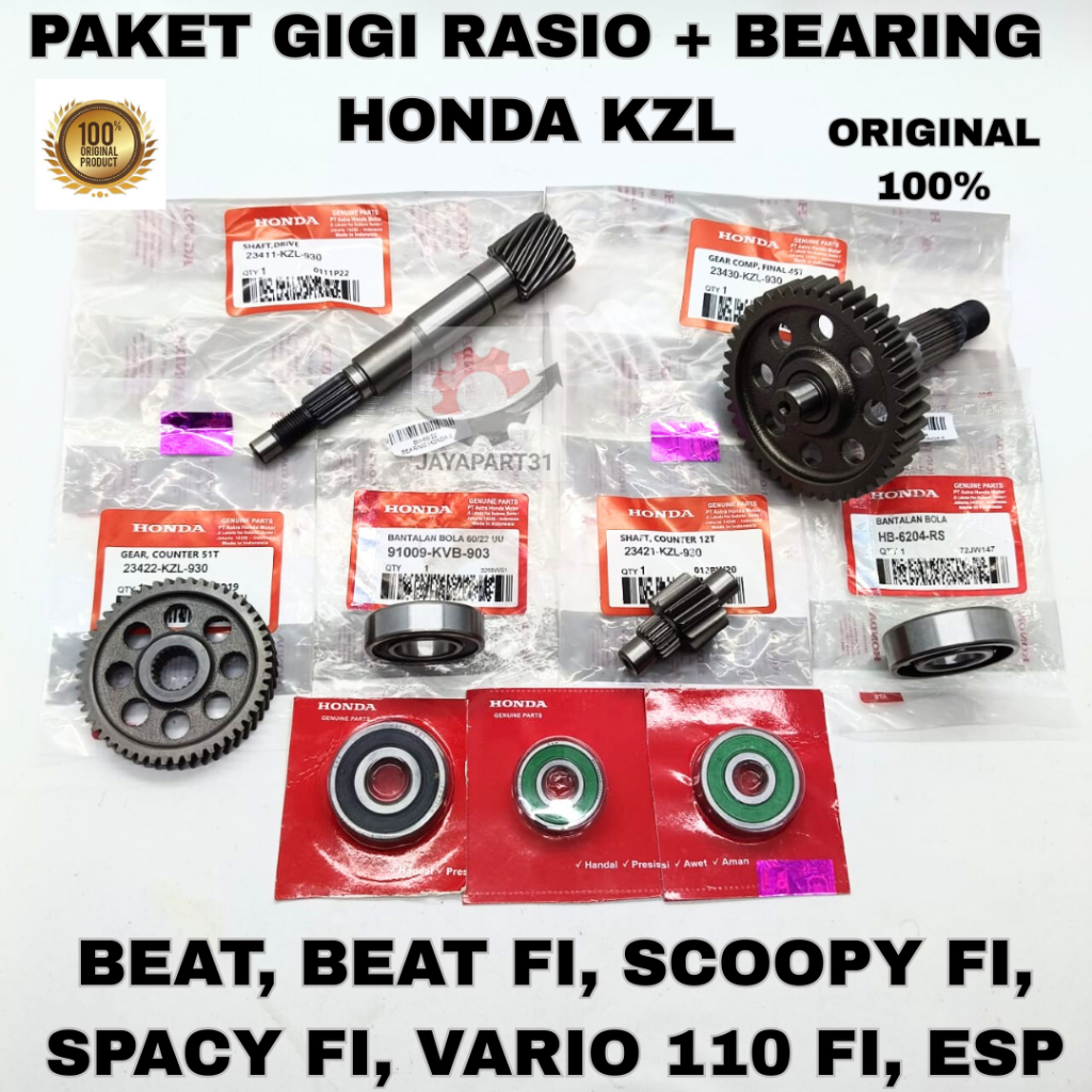 HONDA RATIO GEAR PACKAGE + BEARING ORIGINAL KZLHONDA AHMOriginal BEAT ...