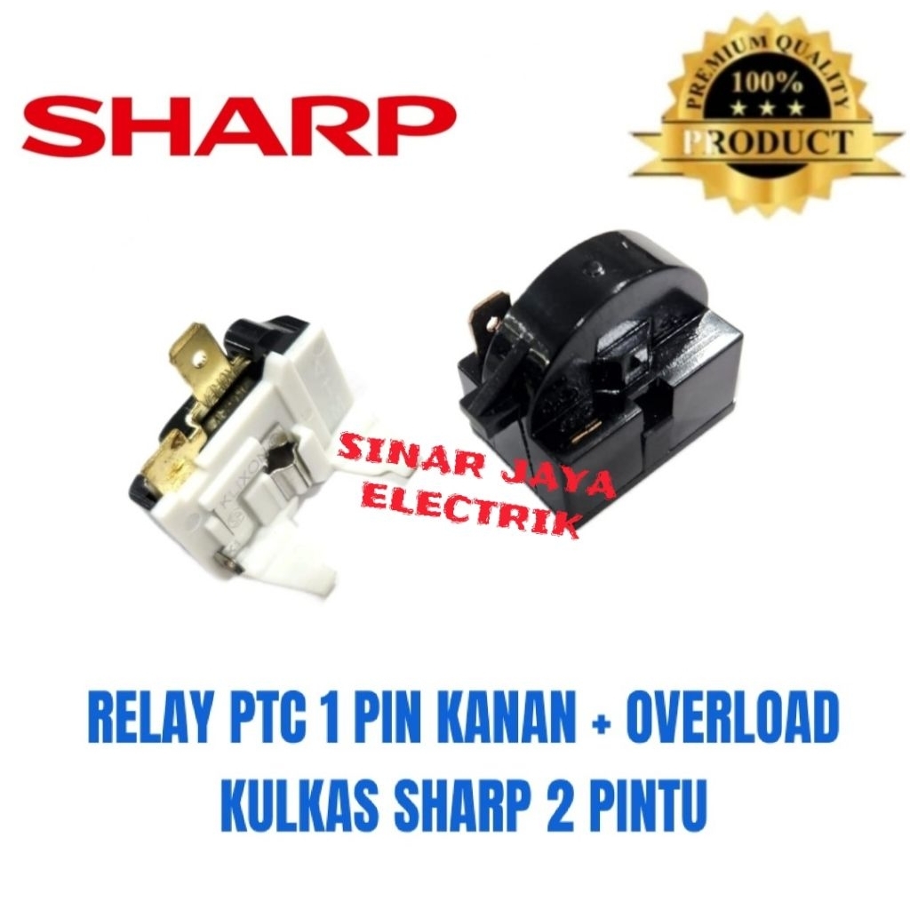 PTC RELAY 1 PIN RIGHT + OVERLOAD SHARP 2-DOOR REFRIGERATOR | Shopee ...