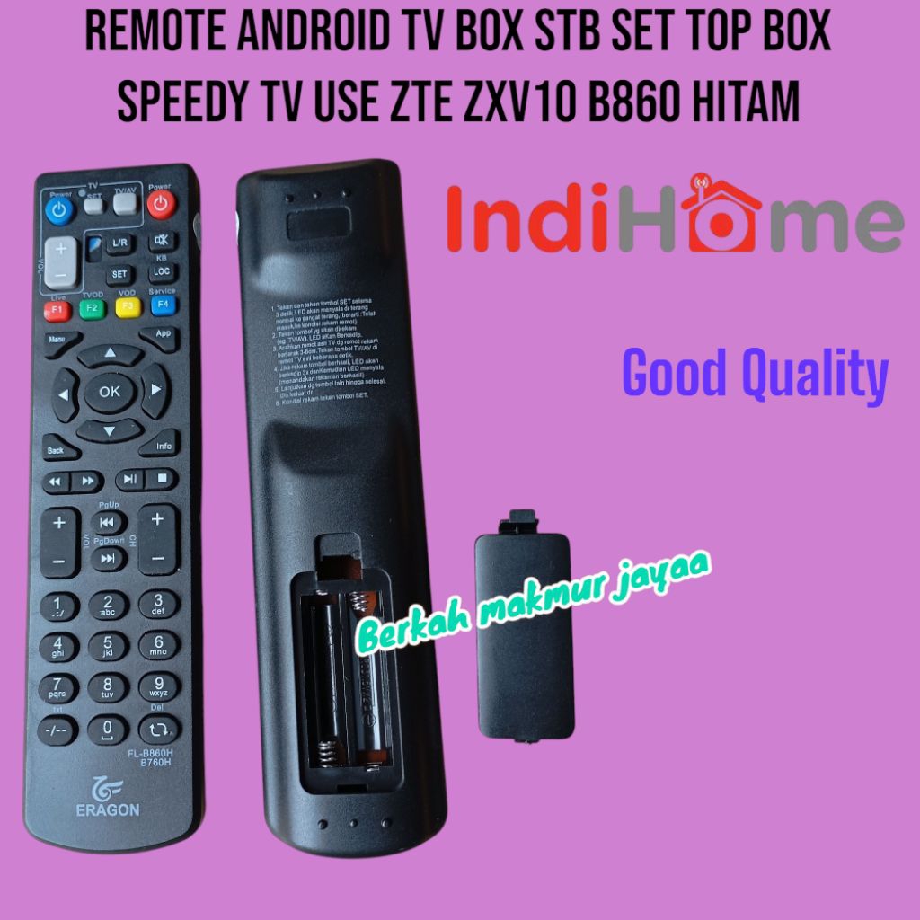 Indihome Remote Android TV Box Remote/ Stb Set Top Box Speedy TV Use ...