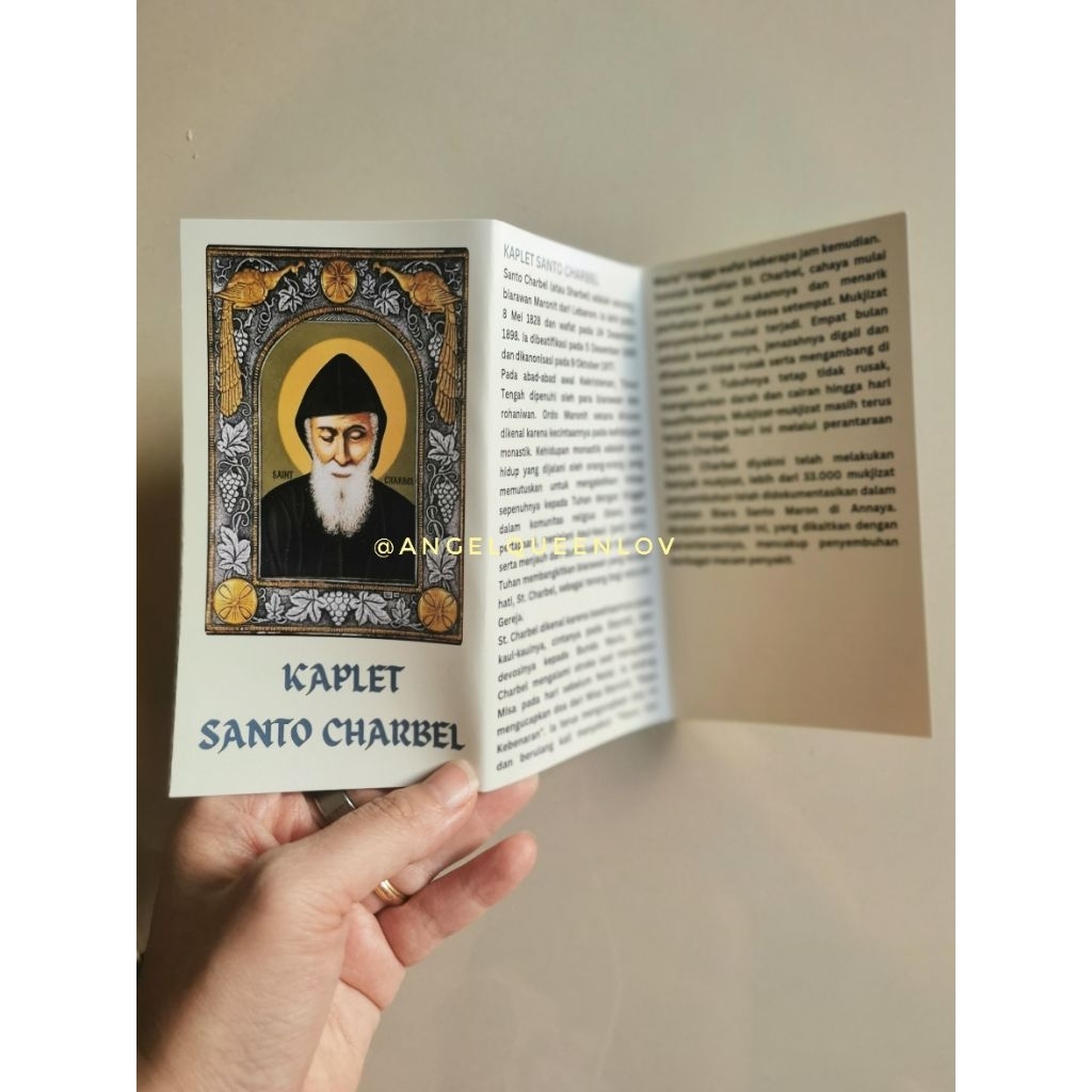 Saint Charbel Caplets Prayer Sheet Buku Doa Katolik Buku Agama | Shopee ...