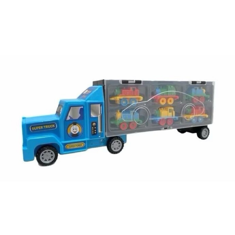 Track Toy Set Contains 6pcs Truck Combination Thomas Train Container ...