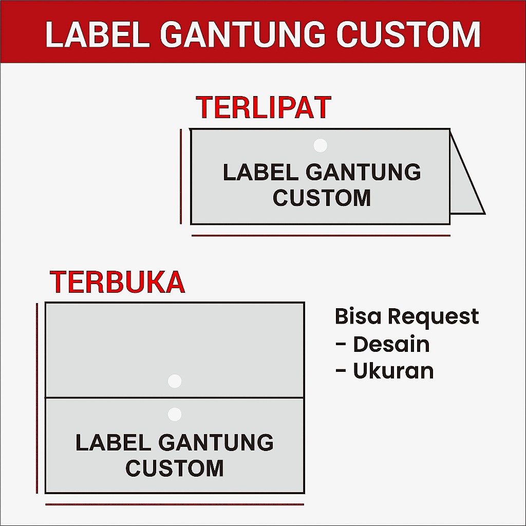 Custom HANGING LABEL | Custom HANGTAG LABEL FOLDING PRODUCT OLSHOP ...