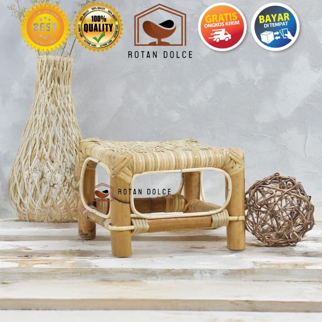 Natural Rattan Square Rattan Chair | Shopee Malaysia