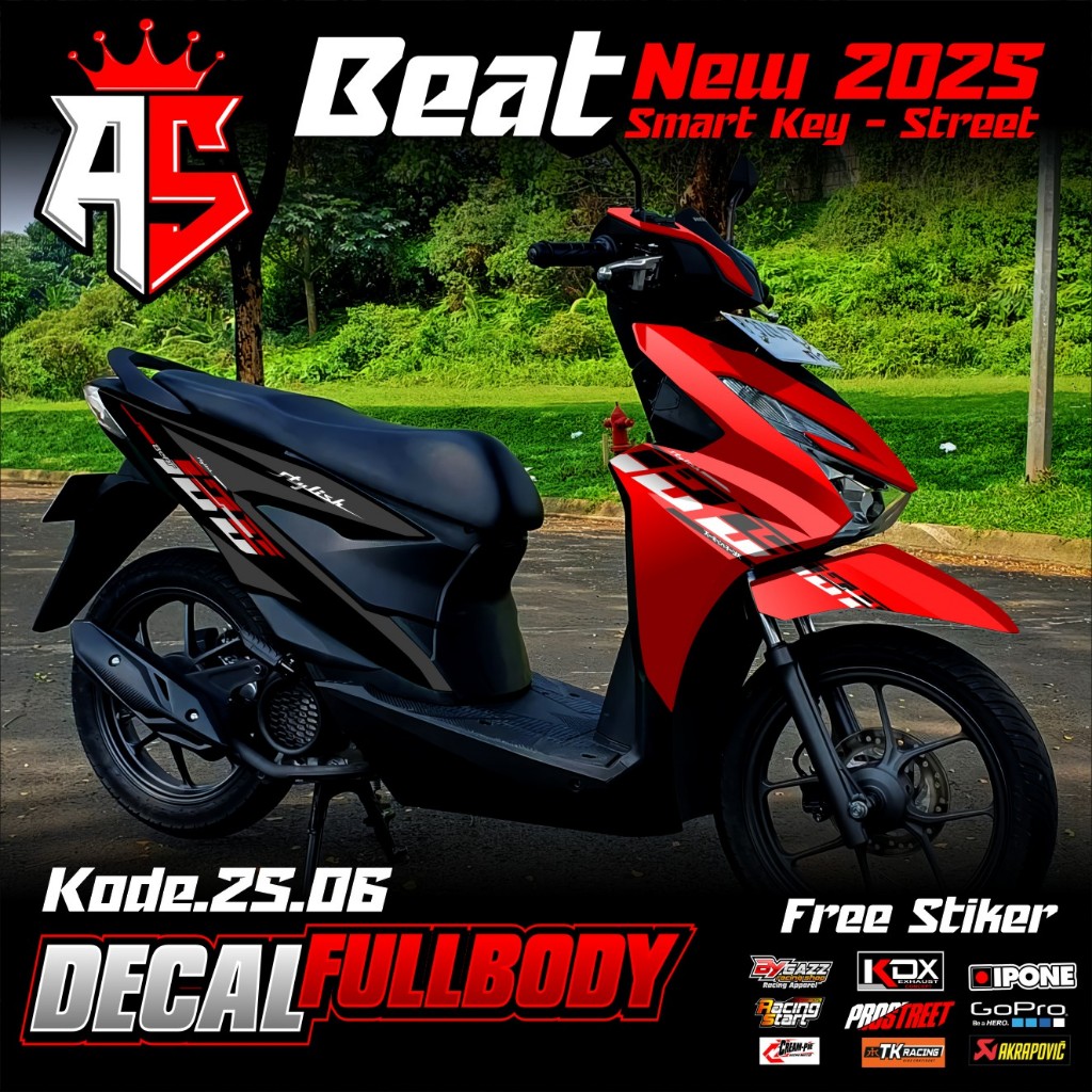 Newest Decal Sticker Honda Beat CBS STREET Smart Key Remote Full body ...