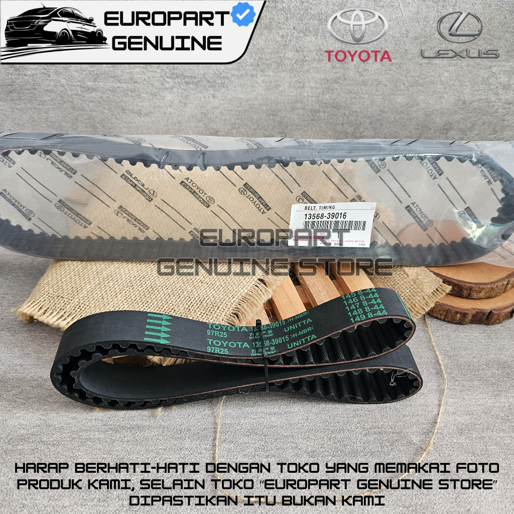 TIMING BELT INNOVA FORTUNER HIACE HILUX PRADO 2KD 1KD ORI 13568-39016 ...