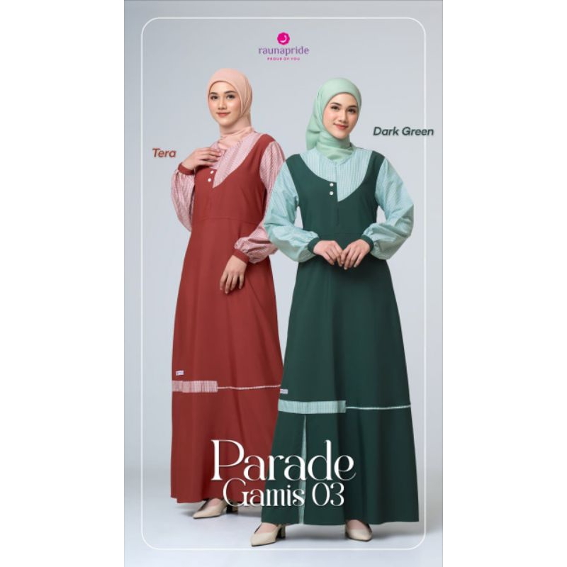 RAUNA PARADE GAMIS 03 PG 03 (Tera, Dark Green) | Shopee Malaysia
