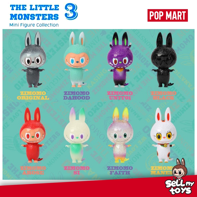 POP MART x How2Work The Little Monsters Zimomo series 3 vinyl Blind box ...