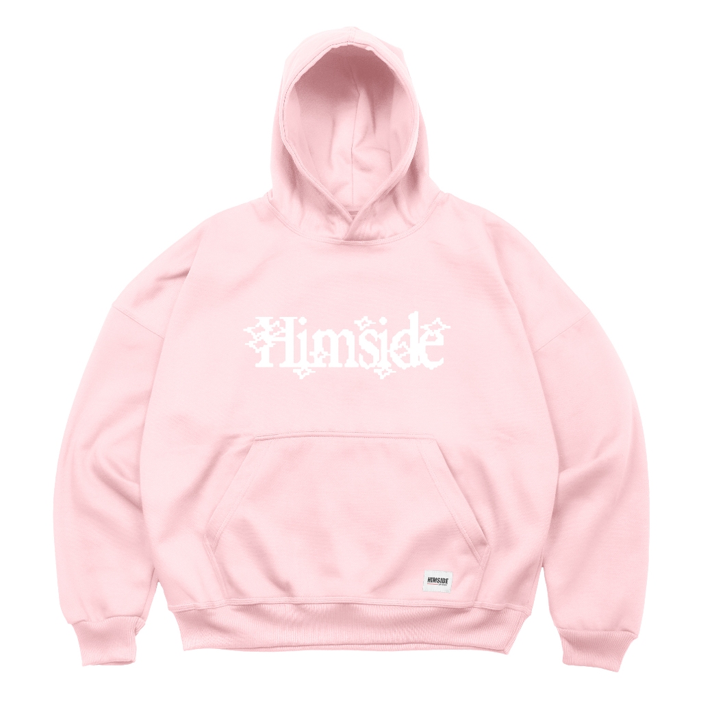 Himside - Bit Pink Boxy Pullover Hoodie - Unisex | Shopee Malaysia