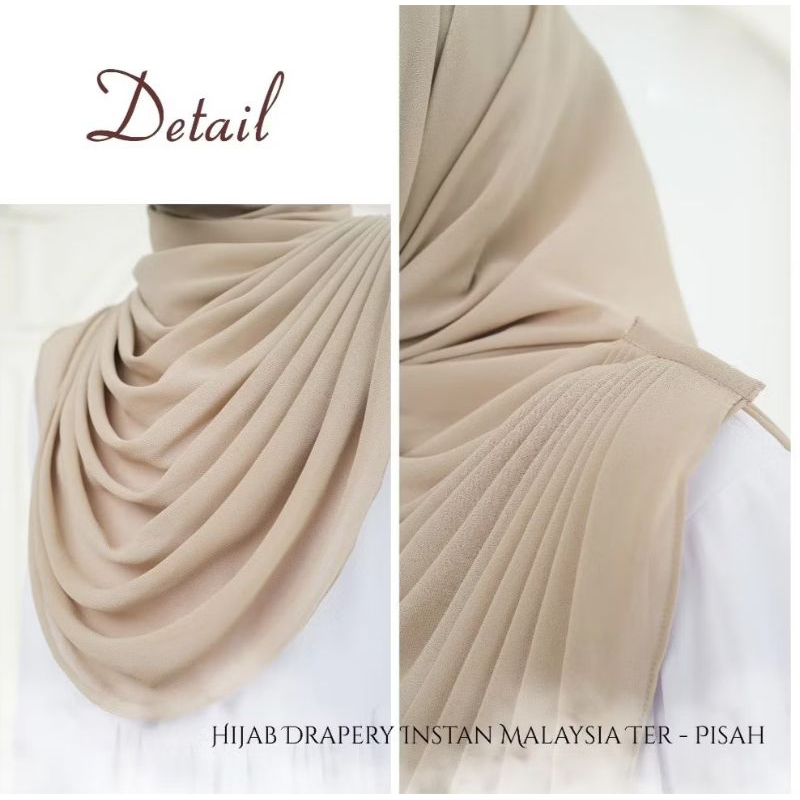 Instant Drapery Hijab Set Pashmina Malaysia Hijab Drapery Pashmina ...