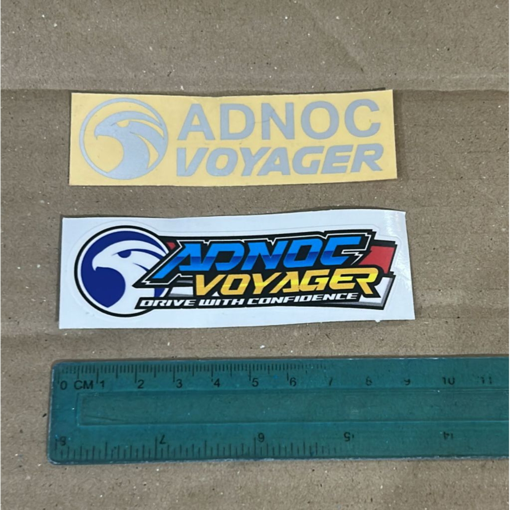 100% ORIGINAL STICKER ADNOC VOYAGER OIL ORIGINAL SPONSOR LOGO STICKER ...