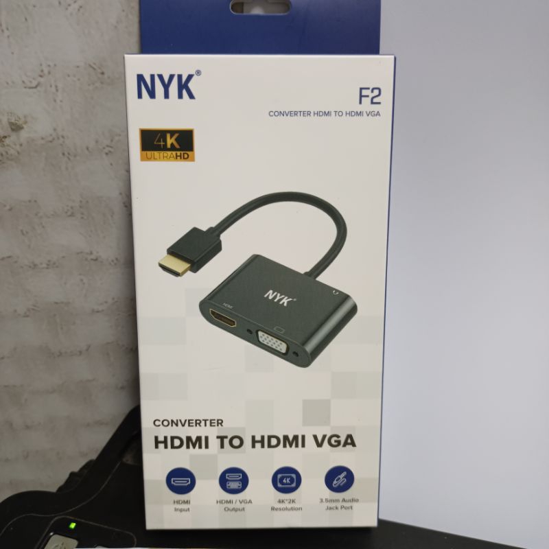 Hdmi to HDMI Converter + VGA Adapter with Audio Support 4K | Shopee ...
