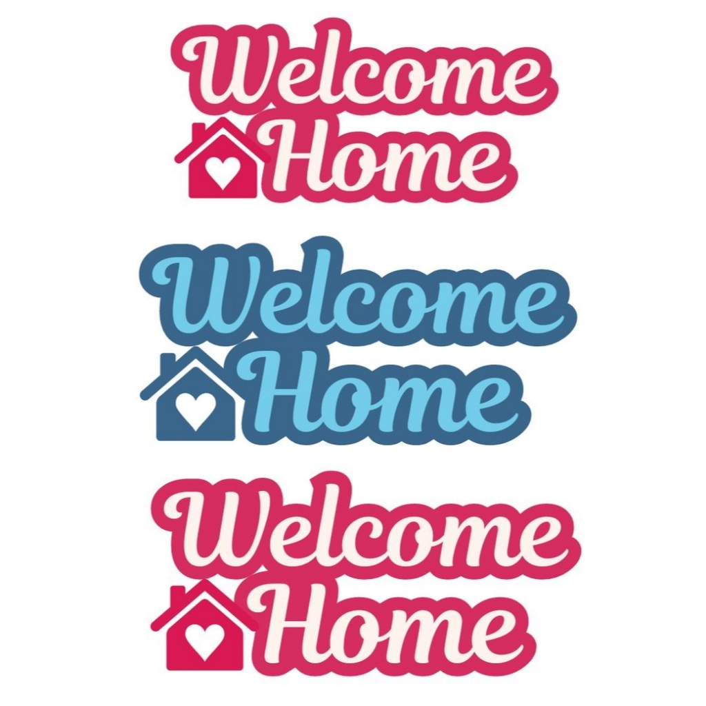 PRINTABLE WELCOME HOME // Writing Topper // Cake Decoration Topper ...