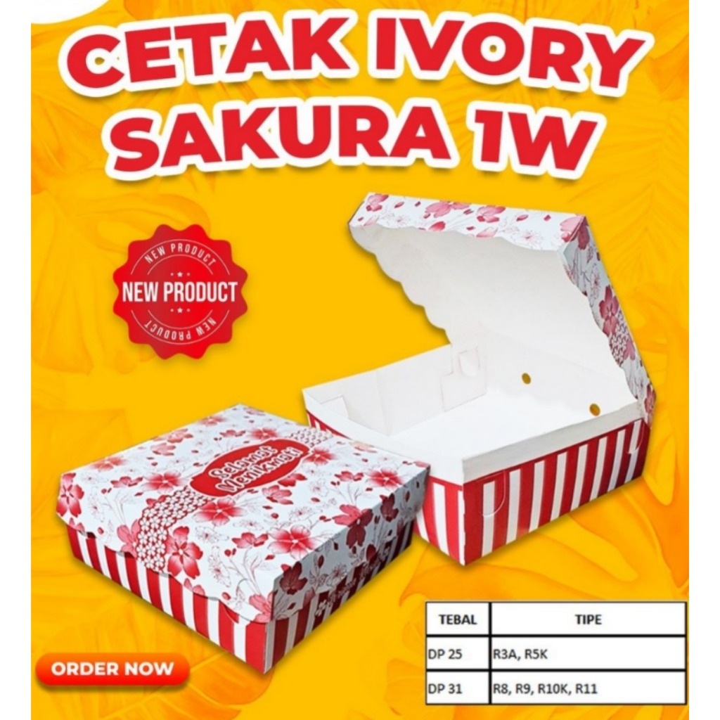 Rice boxes R8, R10 and R11 victory cherry blossom motif PER PACK ...