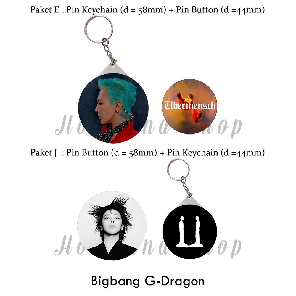GANTUNGAN Safety Pin + Keychain Pin Bigbang GD G-Dragon unofficial ...