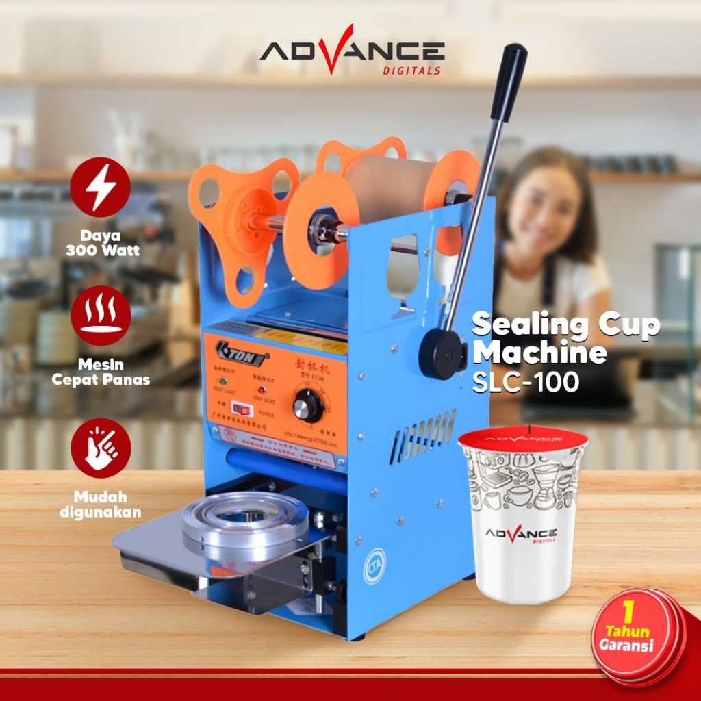 MESIN ADVANCE SLC100 Cup Sealer Plastic Cup Press Machine SLC-100 ...