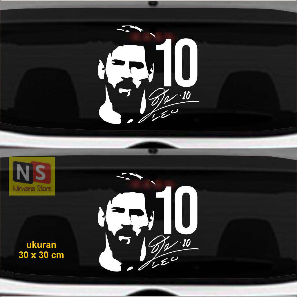 Messi 10 Cutting Sticker for Premium Quality Car Glass or Body | Shopee ...