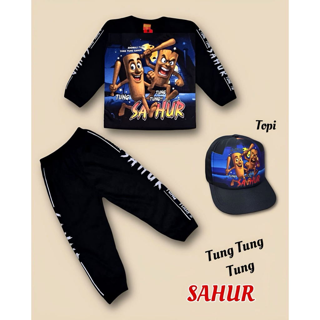 ANOMALI TUNG TUNG SAHUR LONG-SLEEVED CHILDREN'S CLOTHING SET CAN WEAR ...