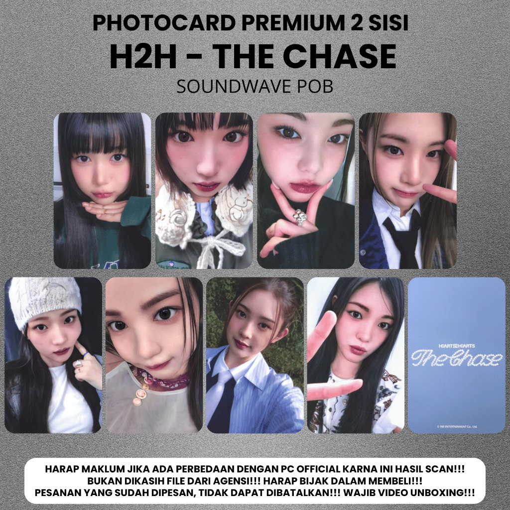 CONTENTS 8 PCS) Photocard HEARTS2HEARTS H2H THE CHASE - Premium 2