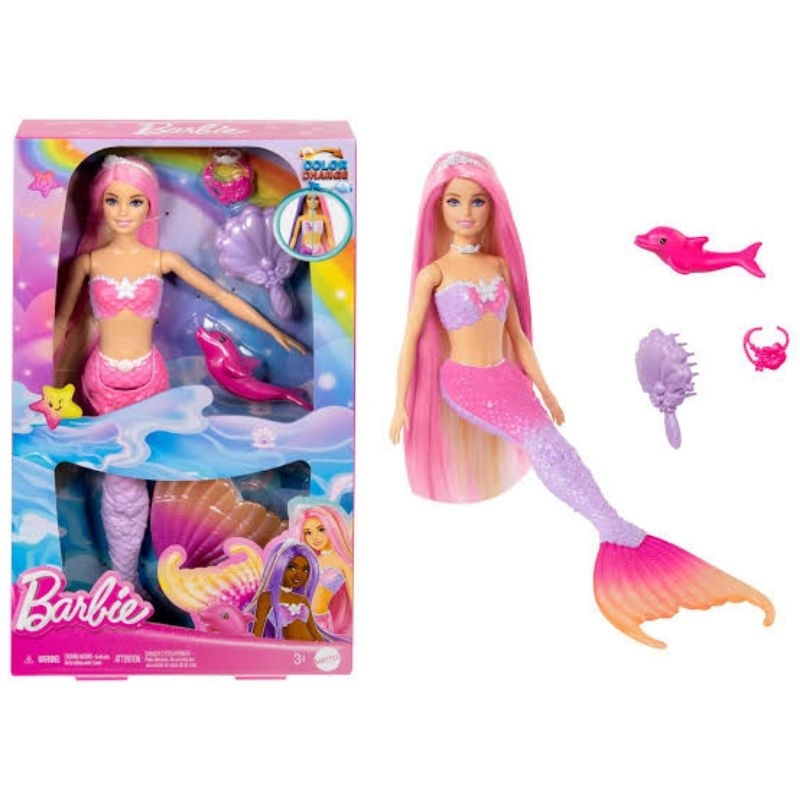 Barbie MERMAID COLOR CHANGE PRINCESS COLOR Changing Ori Mattel | Shopee ...
