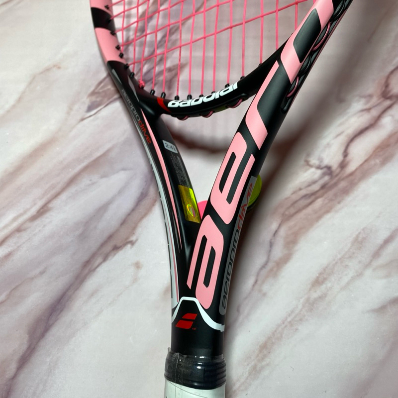 BABOLAT AERO PRO DRIVE PINK TENNIS RACKET READY TO USE COMPLETE ...