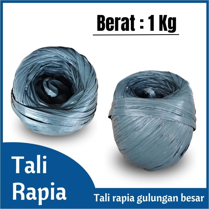 HITAM Thick black roll of Raffia Rapia plastic rope 1 kg | Shopee Malaysia