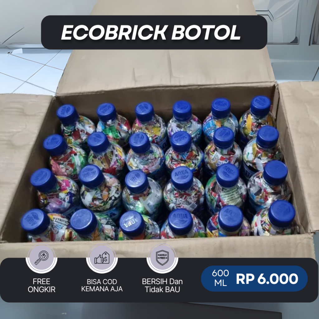 Ecobrick Aqua bottle 1500ml weighs 500-550 grams of ecobrick | Shopee ...
