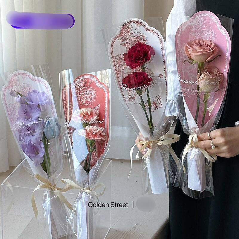 10 Sheets Cellophane Single Rose/ Cellophane Bucket / Plastic Rose ...