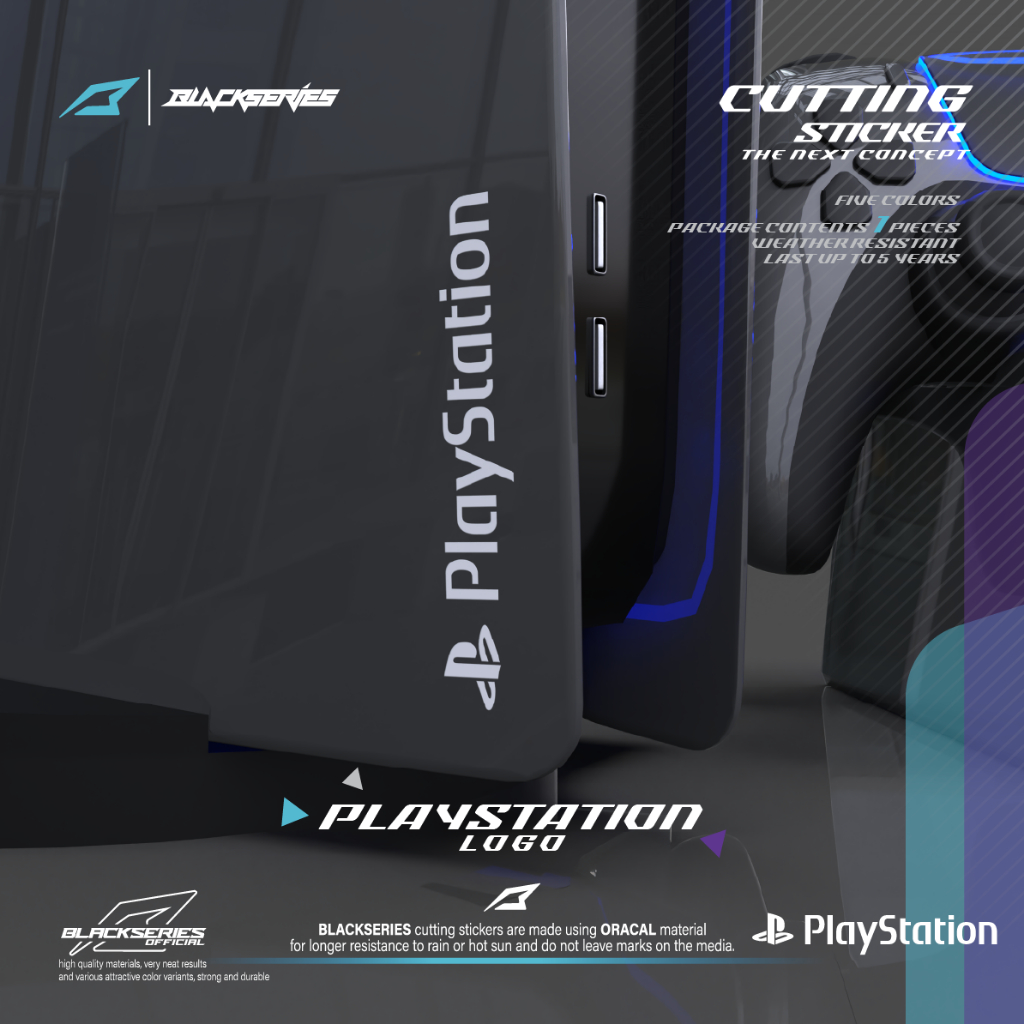 BLACKSERIES | Playstation Logo Cutting Sticker | PS Stickers ...