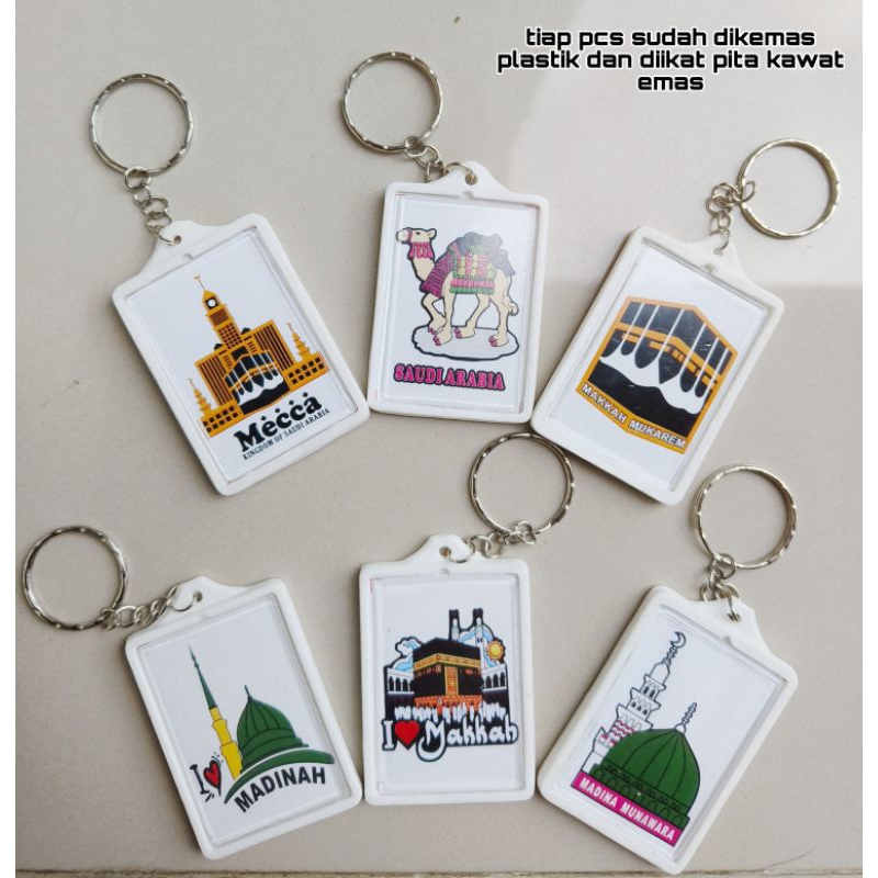 GANTUNGAN Contains 50 pcs souvenirs from Hajj Umrah, luxury Mecca key ...