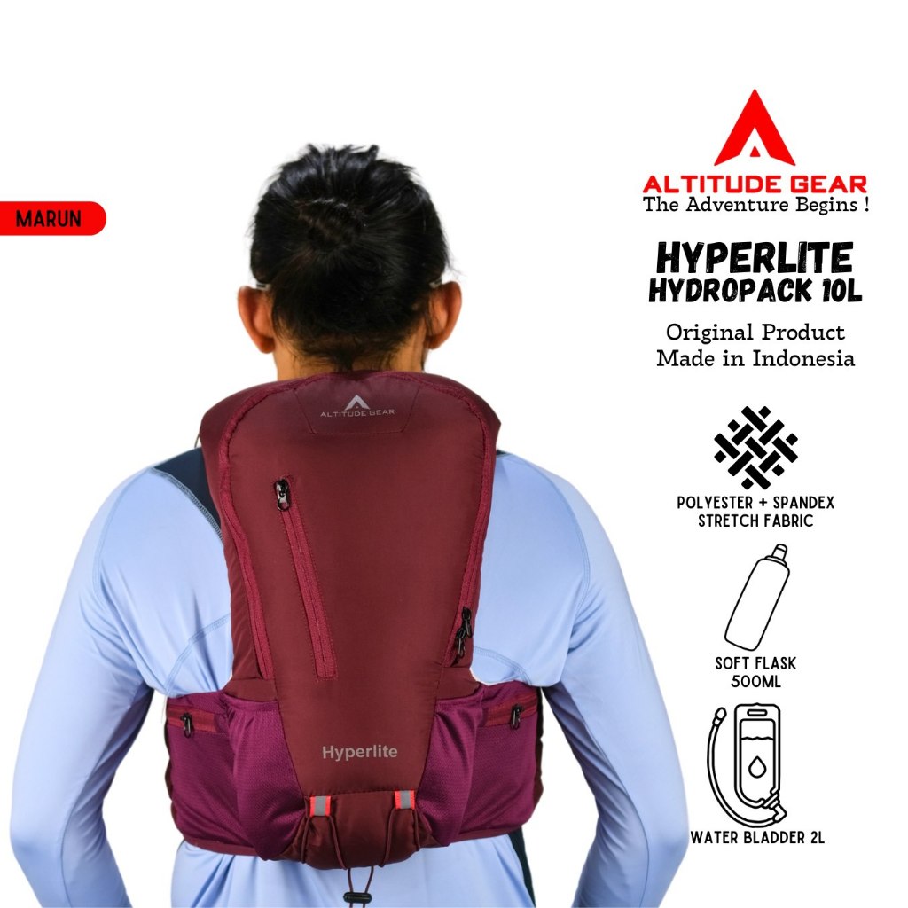 Altitude Gear HyperLite Hydration Backpack Trail Running Vest Hydropack ...
