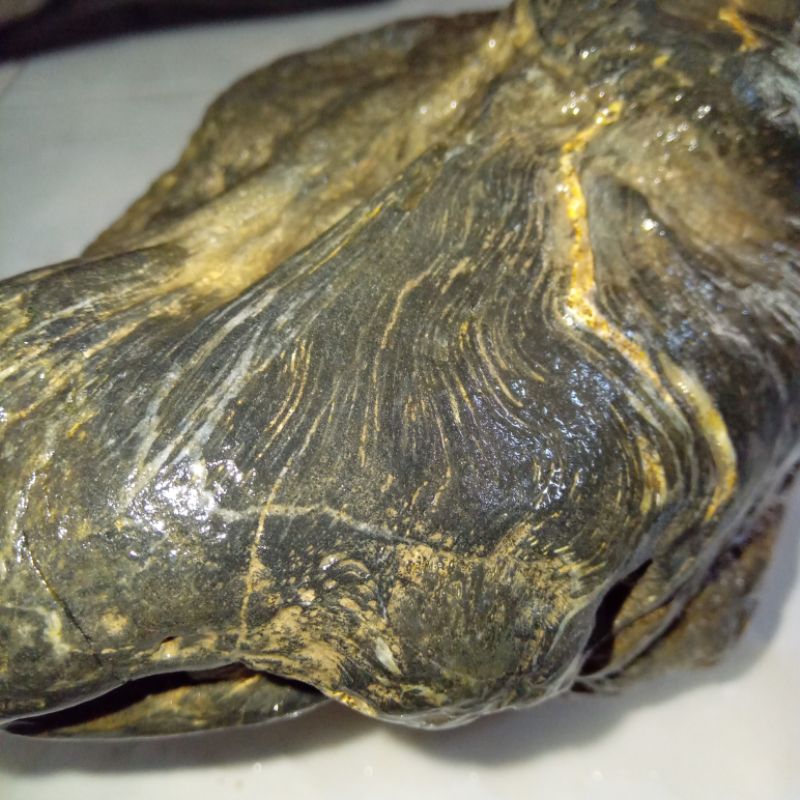 Original Gold Fiber Tiger Fur Stone Material, Unique & Antique Shape ...