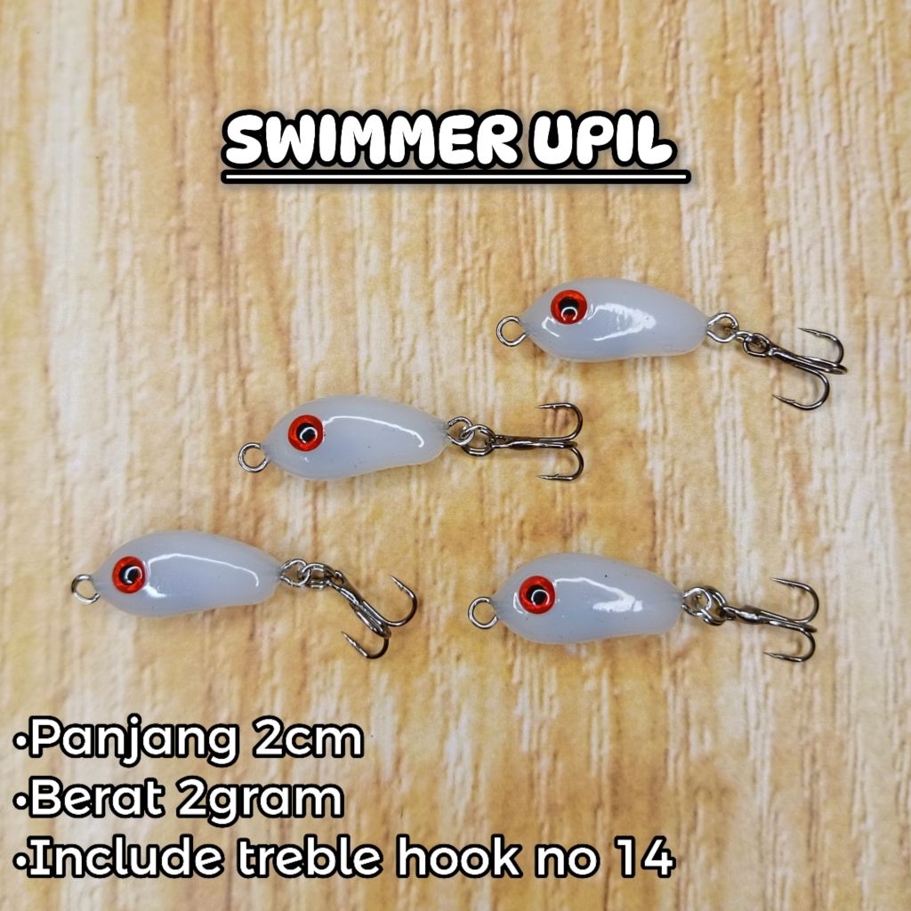 HAMPALA LURE UPIL MINI SWIMMER 2CM GLUESTICK HANDMADE | Shopee Malaysia