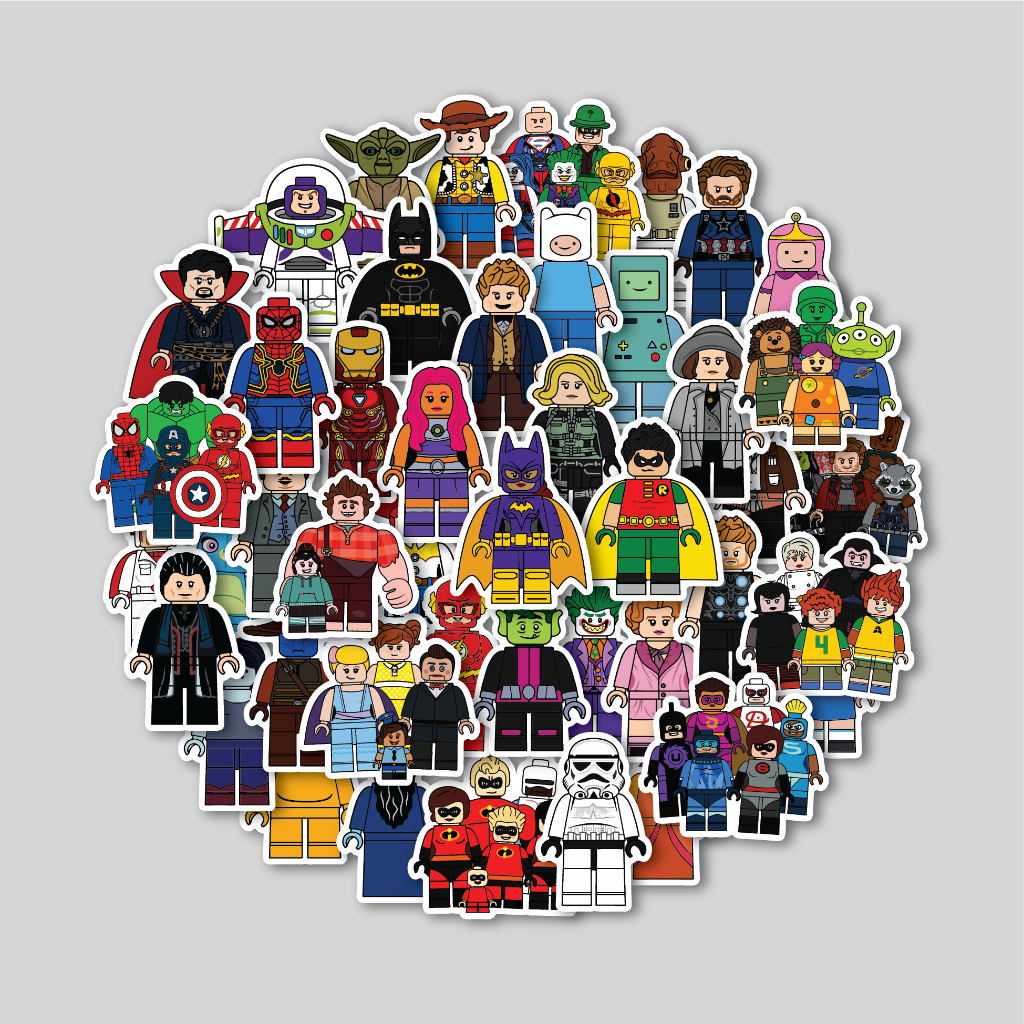 LEGO CHARACTER STICKER PACK | TUMBLR STICKER | HELMET SUITcase LAPTOP ...