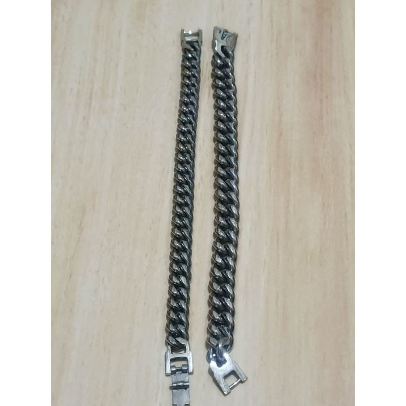 Monel Chain Bracelet (Sell in a package of 2 sizes) | Shopee Malaysia
