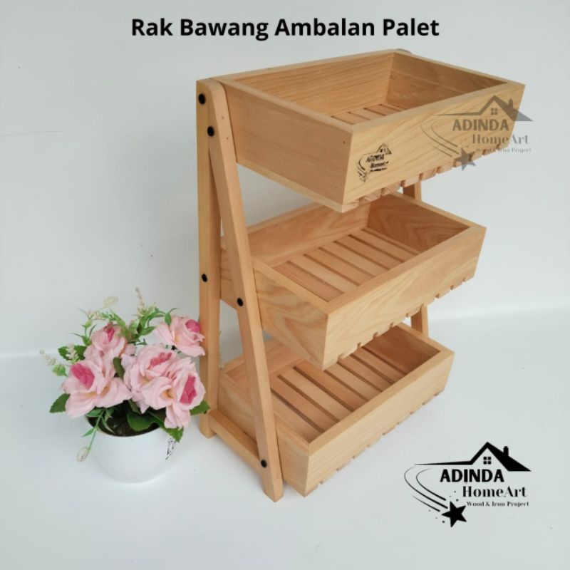 Onion Rack Pallet Shelf New Design || Oven Pine Wood Onion Rack ...