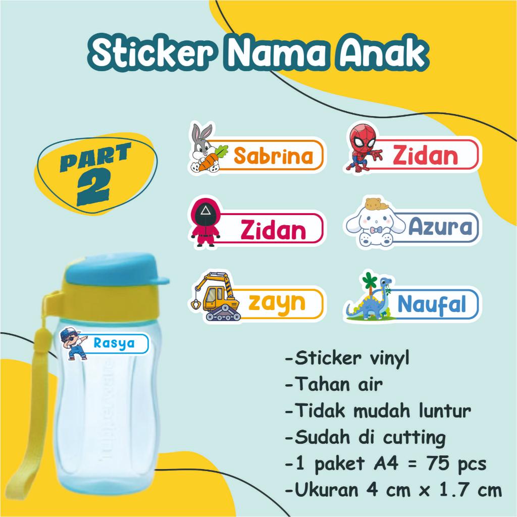 Part 2 WATERPROOF Children's Name Stickers / Costume Name Stickers ...