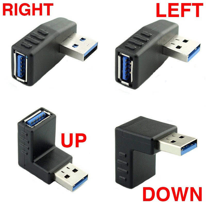 SIKU Usb 3.0 Type A Male to Female 90 Degree Up Down R / L Angle L ...