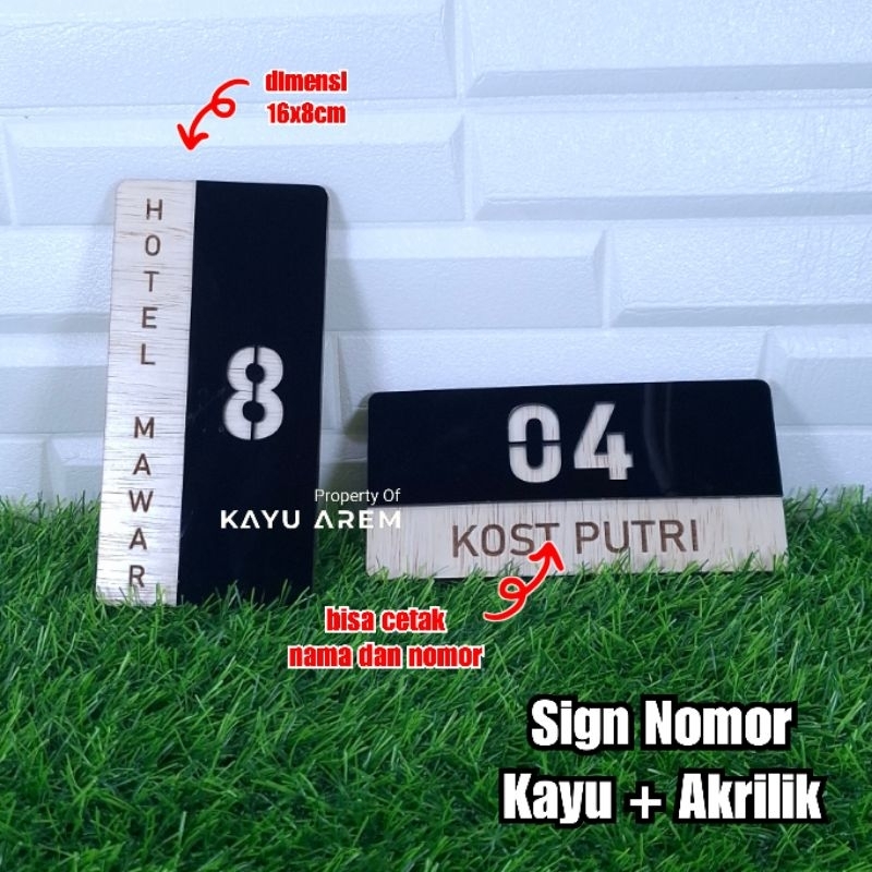 KAYU Room Numbers for Hotels, Boarding Houses, Hospitals, Villas ...