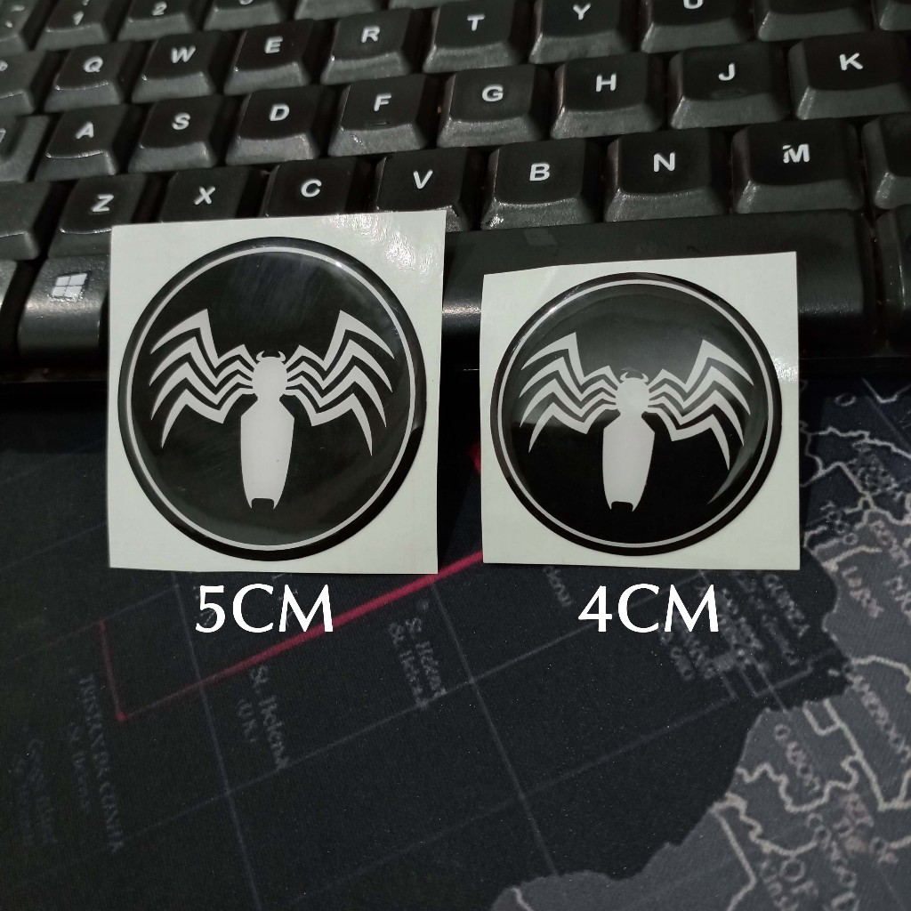 Venom SPIDER Resin Embossed Sticker Small 3D Lycal Logo Sticker Unit ...