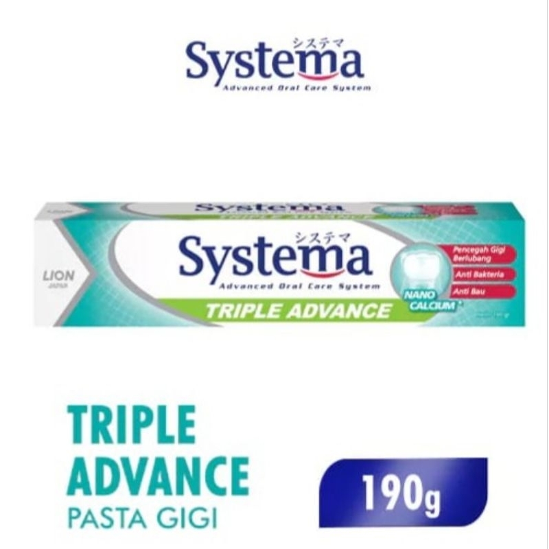 SYSTEMA TRIPLE ADVANCE TUBE TOOTHPASTE 190gr | Shopee Malaysia
