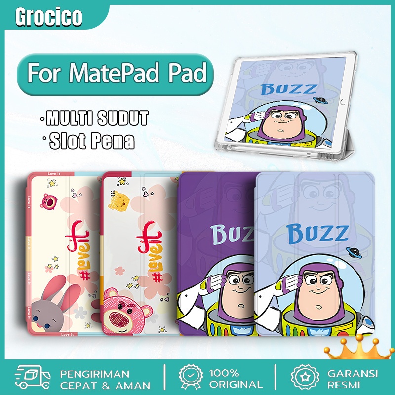 A-BEAUTY Custodia Compatibile con Tablet Huawei MatePad 11 2023/2021 con Portapenne, Auto Svegliati/Sonno, Supporto Rotante a 360°, Retro Trasparente, Verde Scuro