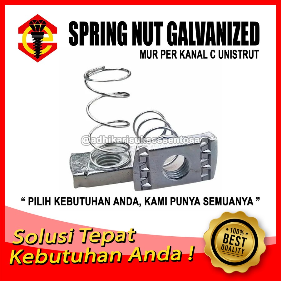 Spring Nut M10 Spring Anchor 10 MM Pitch 1.5 Galvanized For Metal ...