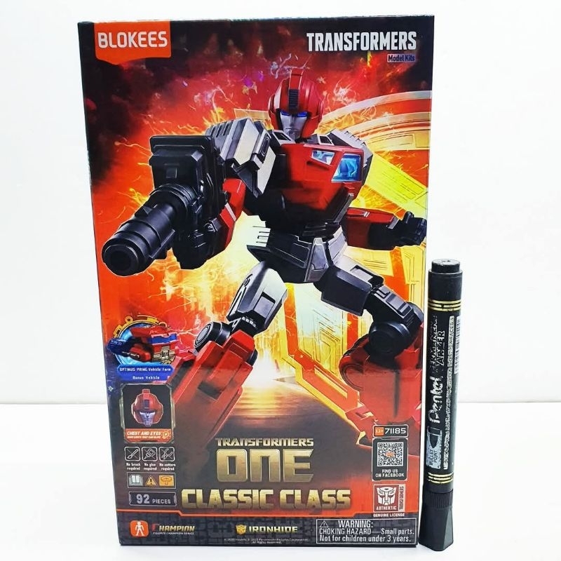 thumbnail image 2 of BLOKEES Transformers One Ironhide Classic Class - 92-Piece Buildable Figure With LED Lights 2 of 14