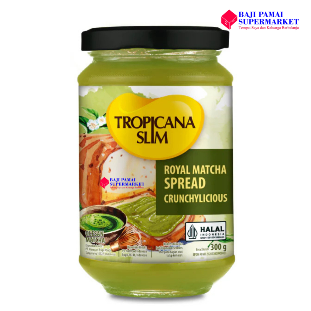 Tropicana Slim Royal Matcha Spread Crunchylicious 300g - Sugar-Free ...