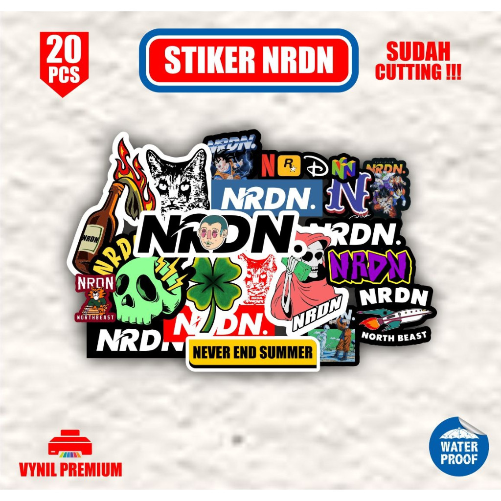 TUMBLR Nrdn Vinyl Stickers contains 20 pieces, already cut, just stick ...