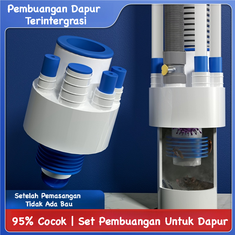 Kitchen Drain With Three Channels, Anti-Odor Tool Three Channels ...