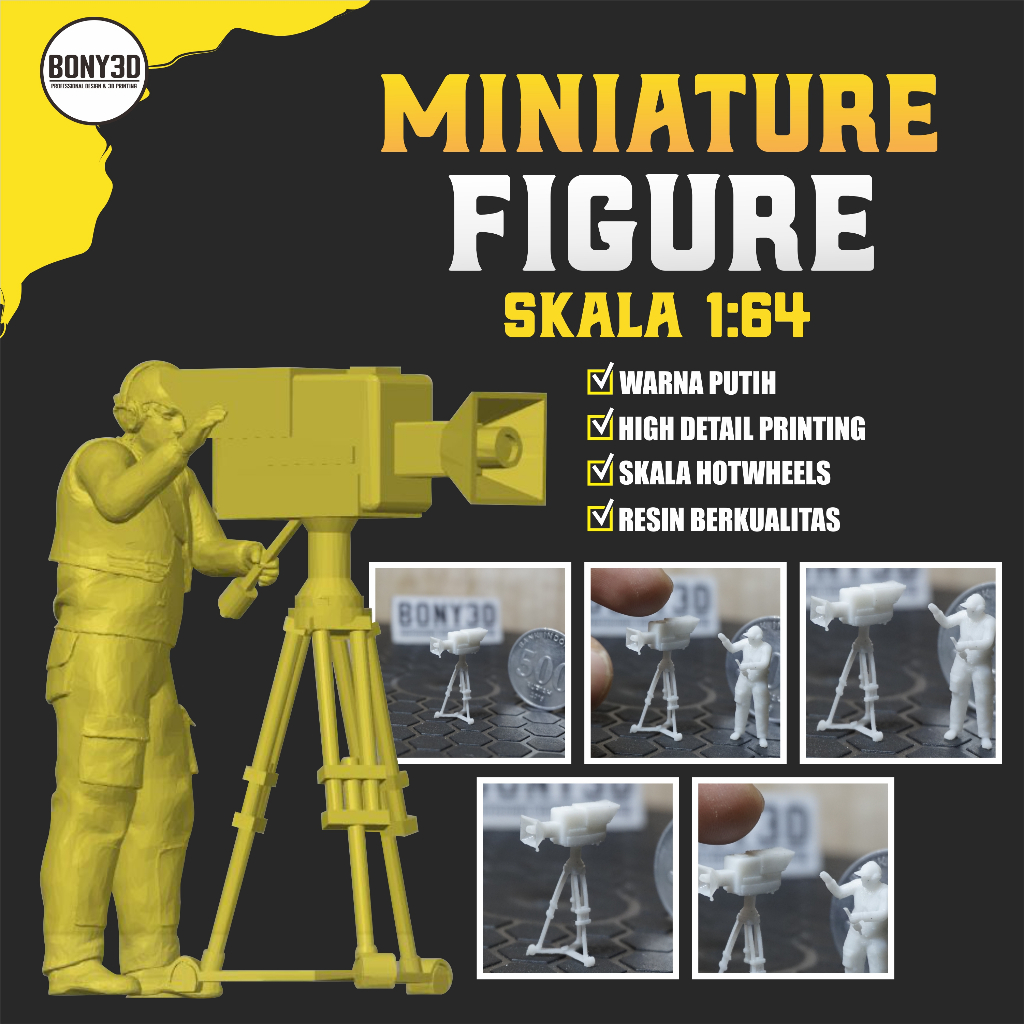 1/64 Scale Figure | Miniature Camera Figure for Diecast | Hotwheels ...