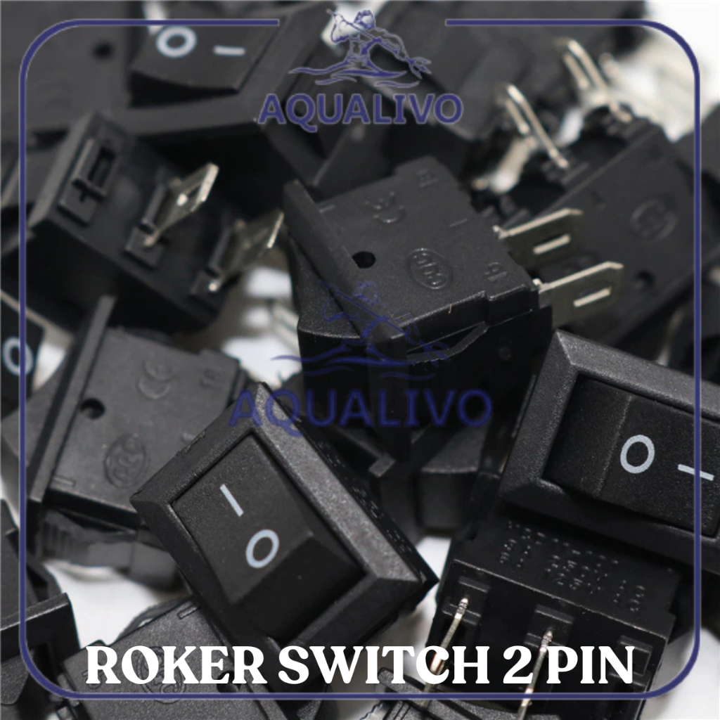 TOMBOL On OFF Switch Mini Rocker Switch 2 Pin Power Button 3A 250V AC ...