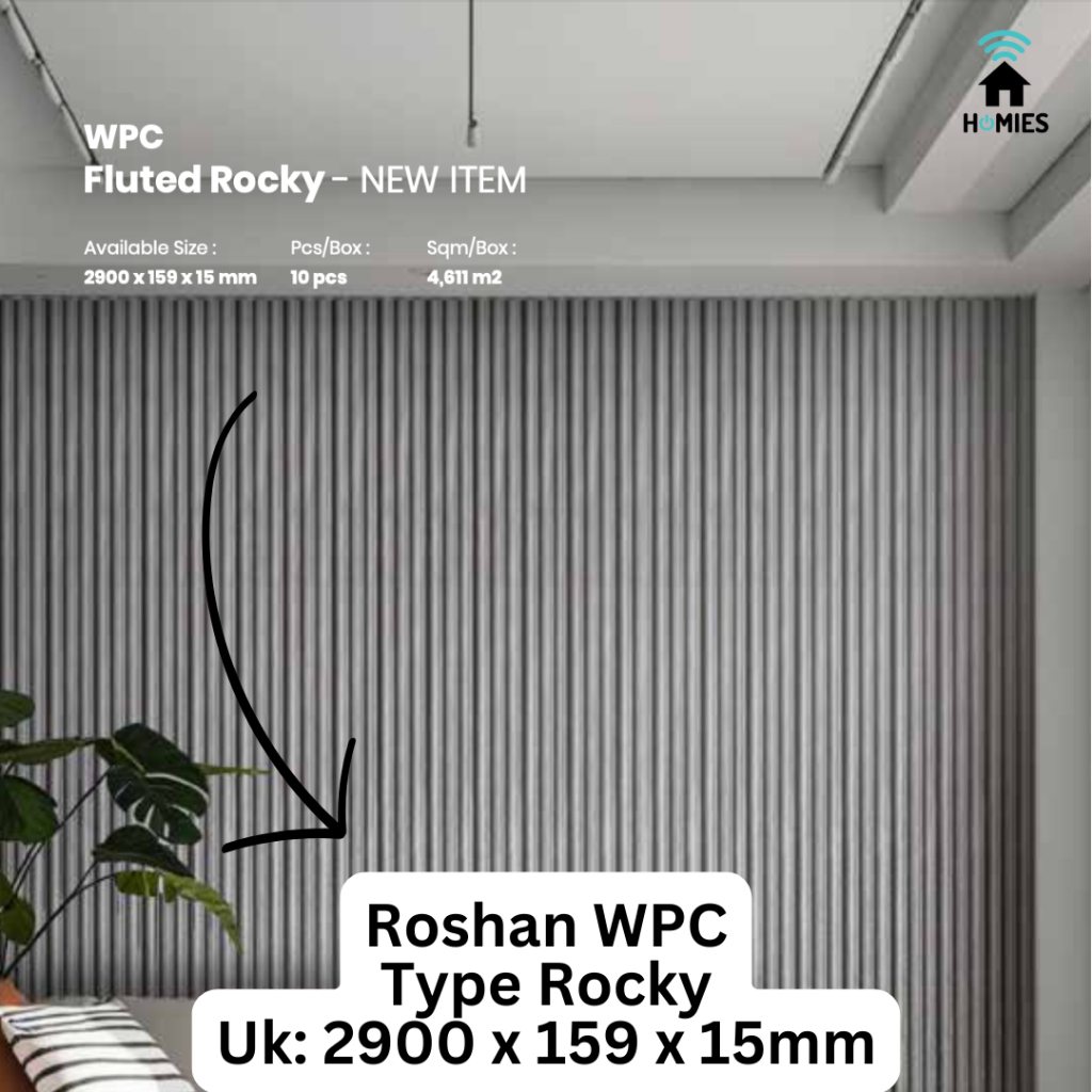 Roshan WPC Wall Panel Type Rocky 15,9cm x 290cm | Shopee Malaysia